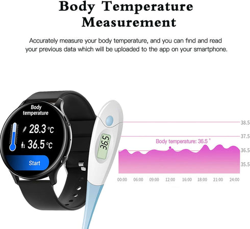 Smartwatch for Men and Women, 1.32'' Touch Screen Fitness Tracker, 20+ Sports Modes, IP67 Waterproof, Heart Rate/Sleep