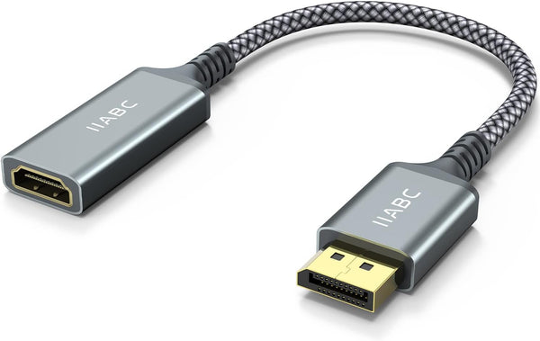 IIABC 4K DisplayPort to HDMI Adapter Cable, Gold-Plated Uni-Directional Display Port DP to