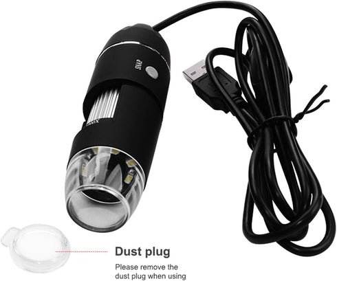 USB Microscope, Portable Industrial Accessories with 8 LED Lights for Phone Repair and Jewelry Appraisal