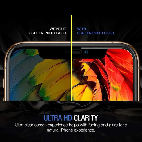 TETHYS Glass Screen Protector for iPhone 11 Pro/Xs, Edge to Edge Coverage, Pack of 3