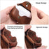 Hiram Leather Case Replacement for Airpods Pro 2019 - Crazy Horse Cowhide Leather Portable Travel Case (Brown)