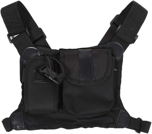 Radio Chest Bag, Universal Hands Radio Chest Harness Carry Case Pocket Pack Holster for Two Way Radio