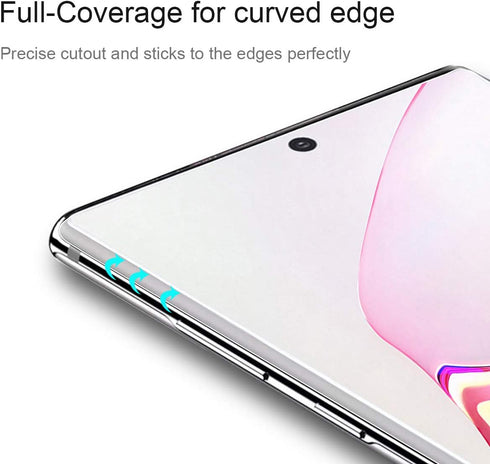(3 Pack) TPU Screen Protector for Samsung Galaxy Note 10 Plus 10+ 5G, High Definition Edge to Edge