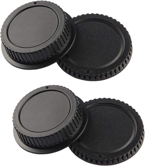 Front Body Cap & Rear Lens Cap Cover Compatible for Canon T8 T8i T7 T7I T6 T6i SL3, 90D 80D 77D 70D 7D 6D Mark II/I, 5D