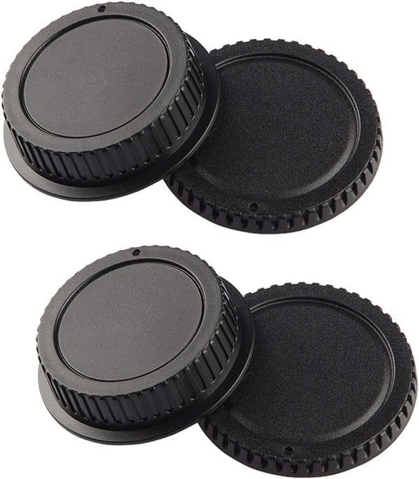 Front Body Cap & Rear Lens Cap Cover Compatible for Canon T8 T8i T7 T7I T6 T6i SL3, 90D 80D 77D 70D 7D 6D Mark II/I, 5D