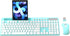 Wireless Keyboard and Mouse Combo, MARVO 2.4G Ergonomic Wireless Keyboard with Phone Holder, Silent Mouse, Compatible