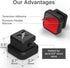 Magnetic Cable Holders X-Protector 6 PCS - Premium Self-Adhesive Cable Clips for Car and Desk Cord Management (Black)