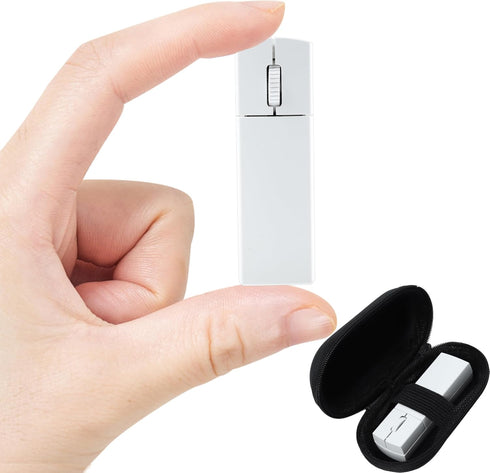 Wireless Bluetooth Mouse, Dual Mode (BT+2.4G) Noiseless Charging Mouse with Storage Case, 1200 DPI Ultra-Thin Portable