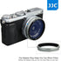 JJC Metal Lens Hood Shade Protector with 49mm Filter Adapter Ring for Fujifilm X100VI X100V X100F X100T