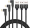 Hi-Mobiler 3FT Fast Charging Cable, Right Angle, 3-Pack, Nylon Braided, Compatible with iPhone 13/12/11/Pro/Xs