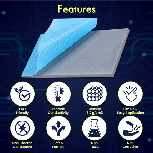 Gelid Solutions GP-Ultimate 15W Thermal Pad - 90x50x1.0mm, Excellent Heat Conduction, Ideal Gap Filler, Easy