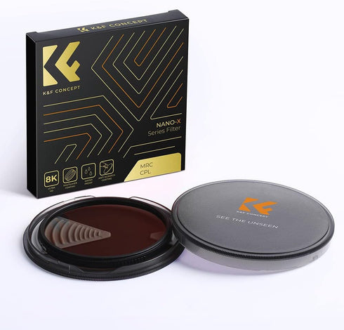 K&F Concept 52mm Circular Polarizer Filter, Super Slim High Definition CPL Lens Filter, 28 Multi-Layer Coated (Nano-X