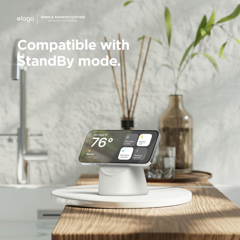 elago MS1 Charging Stand - Premium Silicone Stand Compatible with MagSafe Charger for iPhone 16/15/14/13/12 Series