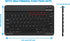 Ultra-Slim Small Bluetooth Keyboard, Portable Rechargeable Wireless Keyboard for Android Tablet, iPhone, Windows, Black