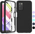 Samsung Galaxy A03s Phone Case, Shockproof Silicone Slim Cover, Durable TPU Dual Layer Drop-Proof Cover Black