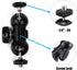 WANBY 1/4" 3/8" Double Ballhead Magic Arm Camera Clamp Mount Monitor Mount Bracket with Super Clamp with and Thread