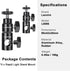 Light Stand Mount Adapter with Mini Ball Head 1/4" Screw - Fits C Stand, Boom Arm, Camera Monitor, Max Load 4.4lb