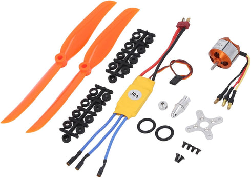 1400KV 30A 8060 Set Acouto Brushless Motor & ESC with Propeller for RC Airplane Quadcopter - Complete Installation Kit