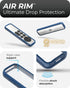 TotalMount Air Rim Case for Apple TV Remotes, Slim Hybrid Remote Case with Ultimate Drop Protection, Blue Perimeter