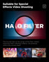 K&F CONCEPT 58mm Spiral Halo Camera Lens Filter, Premium Optical Glass Halo Swirl Special Effect Filter with Cleaning