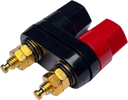 CESS Dual Binding Post 4mm Banana Socket, 2 Way Gold-Plated Speaker Binding Posts, 4 Pack