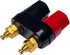 CESS Dual Binding Post 4mm Banana Socket, 2 Way Gold-Plated Speaker Binding Posts, 4 Pack