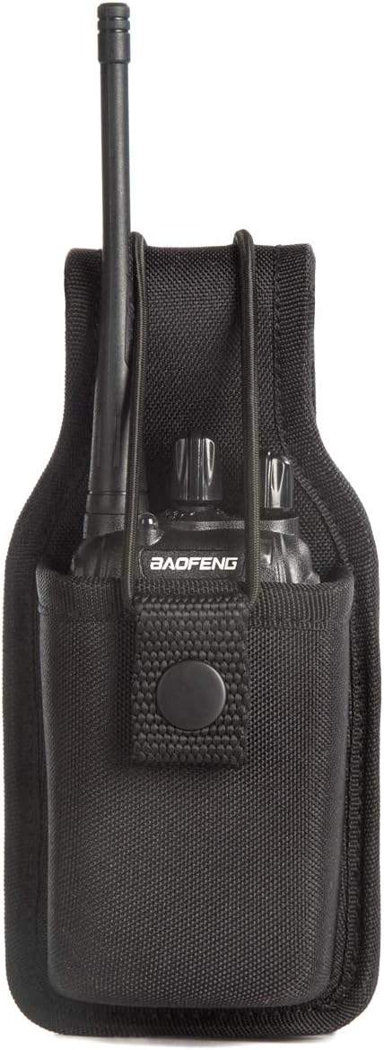 LUITON Radio Holder Holster for Baofeng, Nylon Pouch for Walkie Talkies, Motorola Kenwood Icom (1 Pack)
