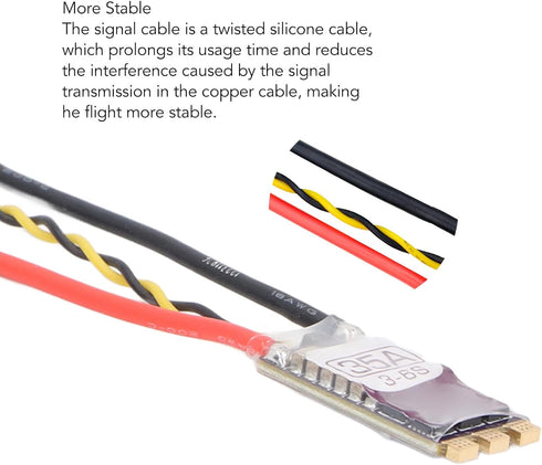35A 32 Drone Motor Electronic Speed Controller, ESC for Blheli Firmware with Signal Wire of Silicone