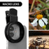 52mm Clip-on Phone Camera Lens Filter, 3 in 1 Lens Filter Kit, CPL Lens + Macro Lens + Star Lens for Smartphones