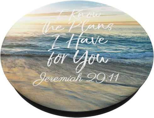 I Know The Plans I Have For You Christian Woman Bible Verse PopSockets Swappable PopGrip