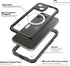 ShellBox Waterproof Case for iPhone 15 Pro Max, Built-in Screen Protector, Shockproof Heavy Duty Cover, 6.7 inch (Black)