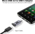 AreMe Micro USB 2.0 to USB C Adapter (4 Pack), USB Type C Female to Micro USB Male Converter for Samsung Galaxy S7 S7