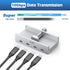 EJAY 4-Port 10Gbps 3.2 2, USB C Hub Clamp Mount, USB Hub Gen Aluminum Clamp On USB Hub for Monitor & Desk, Dual Cable