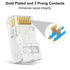 50PCS RJ45 Connectors, Ethernet Cat6 Pass Through Connector for Solid or Stranded UTP Ethernet Cable