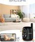Xega 4G 2K 355P/60T, 6000mAh LTE Cellular Security Camera Indoor Wireless, No WiFi Camera for Baby/Pet/Elderly
