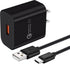 Quick Charge 3.0 Fast Charger for LG Stylo 4 5 6, ThinQ G5 G6 G7 G8 G8X, V20 V30 V35 V40 V50 V60, 18W Adapter & 5Ft