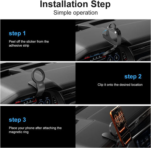 XO Simple is Beauty Magnetic Phone Holder for Car,Strong Non-Slip Car Phone Mount, Hands-Free Navigation for Car,Phone