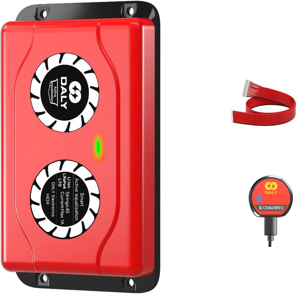Daly 4S 1A Battery Equalizer with Bluetooth App, Wire Leads, and Compatible Active Balancer for Lithium Battery