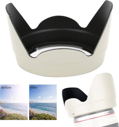 ASHATA EW 83G Reversible Camera Lens Hood, Sun Shade Protector for Canon EF 28 300mm F/3.5 5.6L is USM Lens