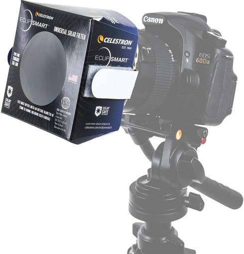 Celestron EclipSmart Safe Solar Eclipse Telescope and Camera Filter Meets ISO 12312-2:2015(E) Standards Works with Your Telescope, Spotting Scope, or DSLR Camera Observe + Photograph Eclipses