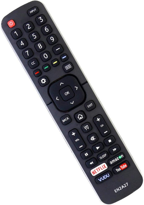 EN2A27 EN2A27S Remote for Hisense Smart TV - Compatible with 55H6B, 50H7GB, 50CU6000, 50H5C, 50H6C, 50H7C, 50H8C, 65H10B