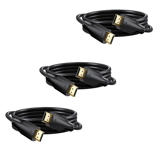 8K HDMI Cable 6FT 3 Pack, Ultra High Speed HDMI Cable 2.1