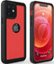 Waterproof Case for iPhone 12, Shockproof Dustproof IP68 Full-Body Hard Case with Built-in Screen Protector, Red