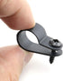 heyous 100pcs R-Type Cable Clamp - 1/2 inch (13.2mm) Nylon Wire Hose Fastener with Mounting Screw, Black