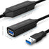 RSHTECH USB 3.0 Active Extension Cable 32 Feet with 5V 2A Power Adapter, Male to Female Cord with Signal Booster