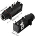 uxcell 10 Pcs 6.35mm 1/4 Inch Stereo Socket 4 Pins PCB Panel Mount Connectors Headphone Mono Thread Lock Audio Jack Connector for DIY Replacement AV Car Audio MP3 Player, Black