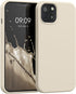 kwmobile TPU Silicone Case Compatible with Apple iPhone 13 - Soft Finish Phone Cover, Cream