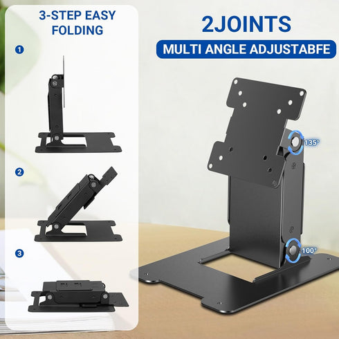 WEARSON 75 100 50 75 Touch Monitor VESA and Mini PC VESA Back-to-Back Dual Mount All Metal Stable Leaning Low Profile