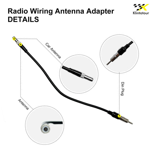 8Pin 2004-2018/Hyundai 2006-2008/Lincoln 2007-2014/Mercury 2006-2011, Radio Wiring Harness with Antenna Adapter and RCA