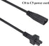 AAOTOKK (2 Pack) 320 C8 C5 Cable,7.5A 125V 8 3Pole etc(33Cm/1ft)(C5 C8) IEC to AC Adapter Figure Male to Mickey Mouse